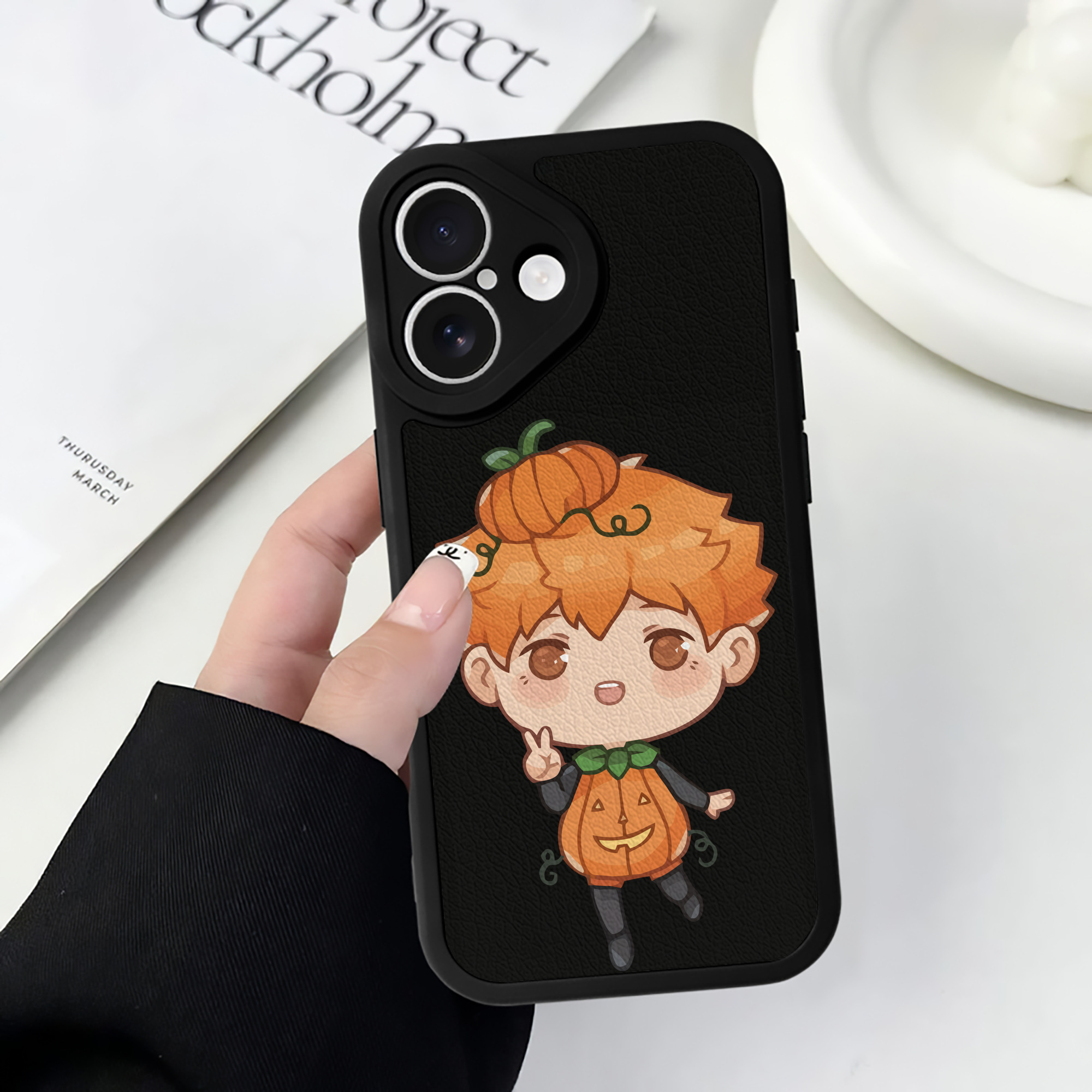 （画像用） ハイキュー!! Haikyu!! 【iPhone 16シリーズ対応】シリコンスマホケース（レザー調） 材質：シリコン